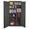 Steel Cabinets Usa Storage Cabinet, 72 in H, 36 in W, 21 in D, Charcoal, 4 Shelves AF-361-C - alternate 1